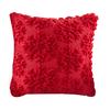 Throw Pillowcase 3D Snowflake Embroidery Hidden Zipper Closure Pillow Cover Bedroom Living Room