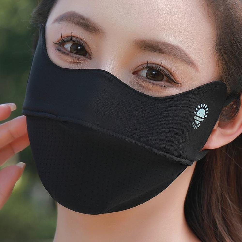 Breathable Ice Silk Mask Washable Riding Face Mask Protect The Corners of The Eyes