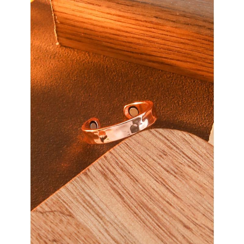 

Гладкая поверхность Чеканный Открытый Браслет Кольцо Комплект Ретро Вогнуто-выпуклая Поверхность Браслет Кольцо Аксессуар J113-4(1pc)