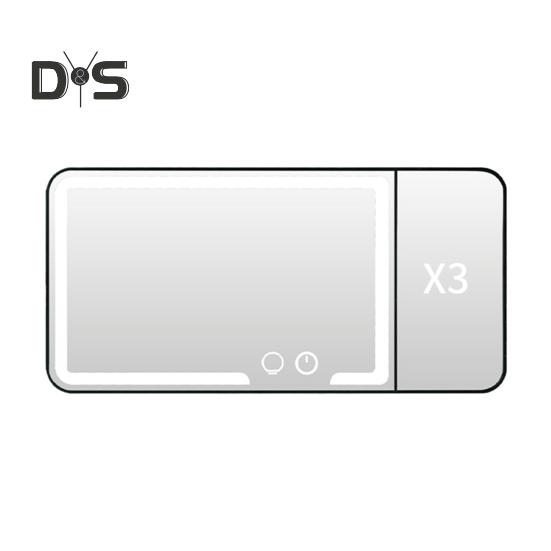 

Автомобильное солнцезащитное зеркало для макияжа с регулируемой цветовой температурой, регулируемой яркостью, универсальное светодиодное зеркало для макияжа с подсветкой чёрный