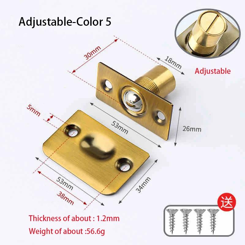 1Pcs Adjustable Door Top Bead Furniture Door Latch Spring Invisible Wooden Cabinet Door Beads Lock Closet Ball Catch Latch