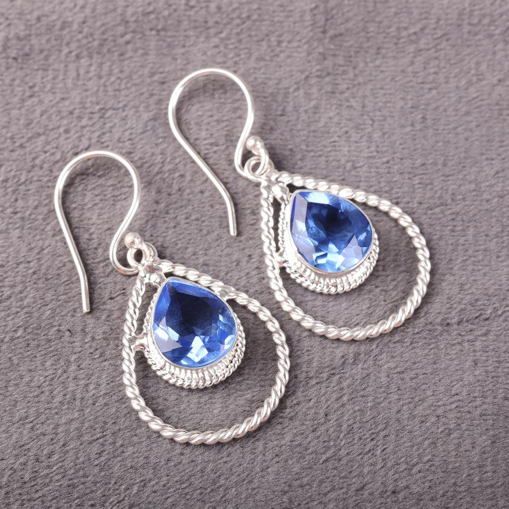 Tanzanite Handmade Gemstone Earrings, 925 Sterling Silver Earrings Antique Jewelry, Earrings For Engagement Gift
