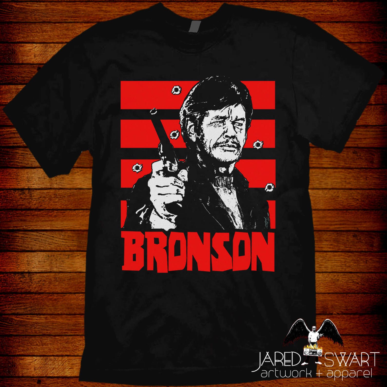 Death Wish T shirt, pop art Charles Bronson Inspired 70s Film 2XL