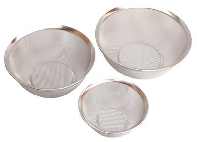 Pearl Metal Stainless Steel Ball Shaped Colander 3 Piece Set Fave Made In Japan 15/21/24cm H-4509