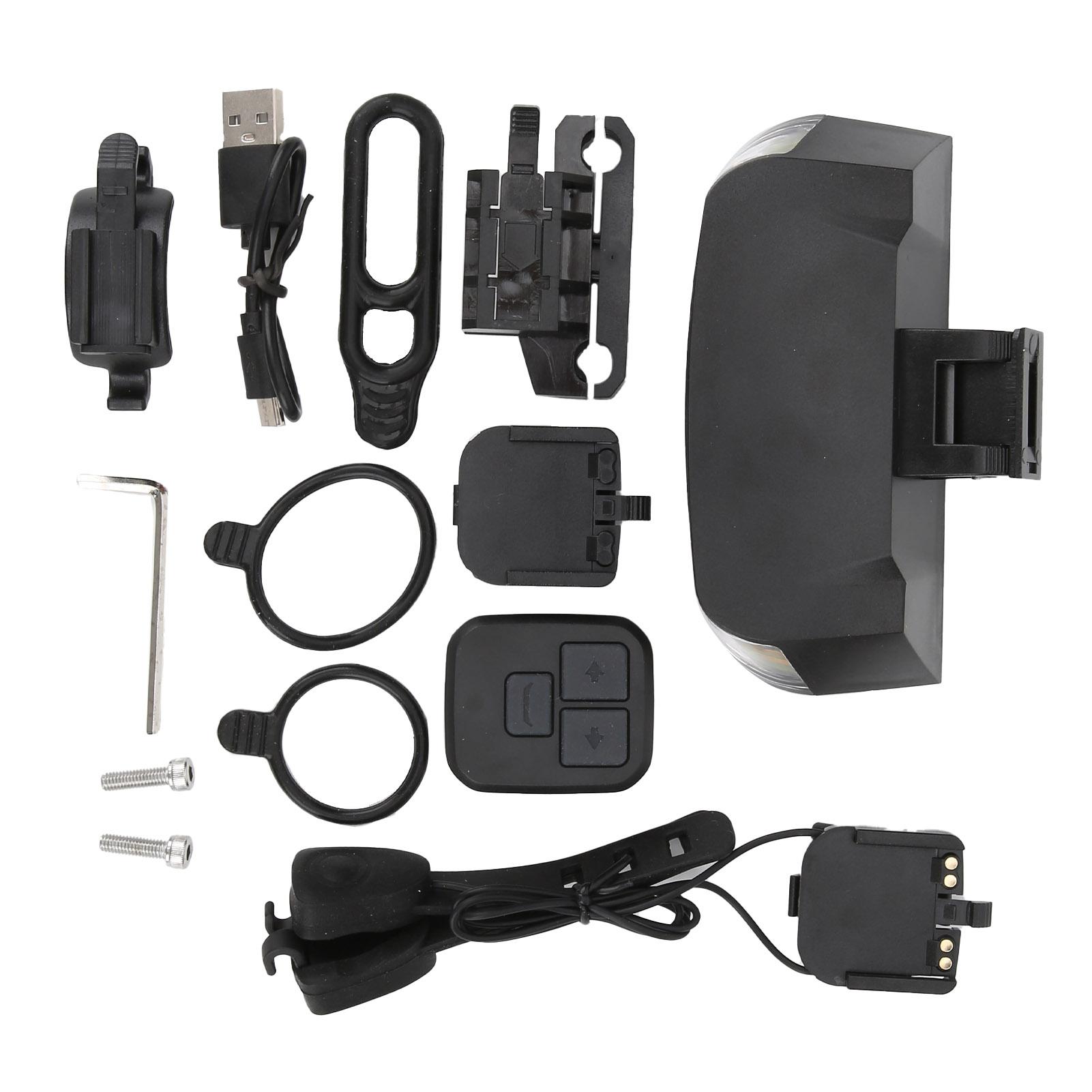 Bicycle Taillight Warning Light Wireless Remote Control Steering Smart Brake Taillight USB Charging