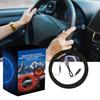 Leather Steering Wheel Cover Fast Heating Adapt Fit Car Steering Wheel Cover Against Slip Soft Fabric for Vehicle