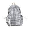 High Looks Forest Style Small Fresh Grid Girl Heart Travel Backpack Korean Version Instagram Style Student Party Class Backpack