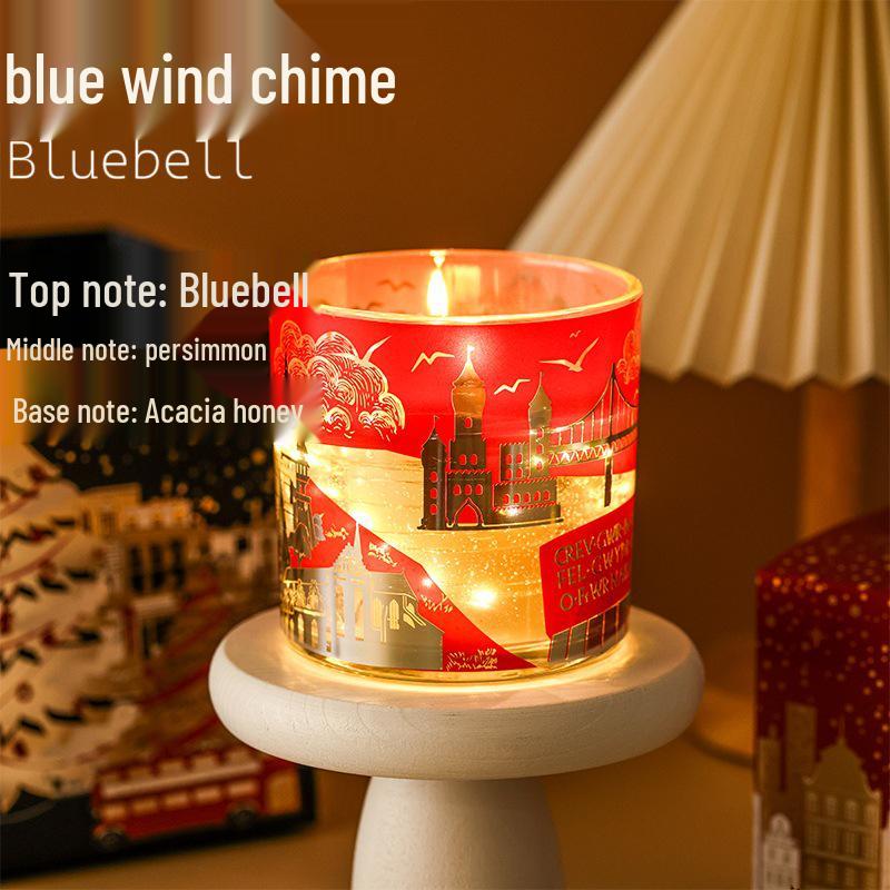 British Street Scene Glass Cup Soy Wax Candle - Luminous, Aromatherapy Gift
