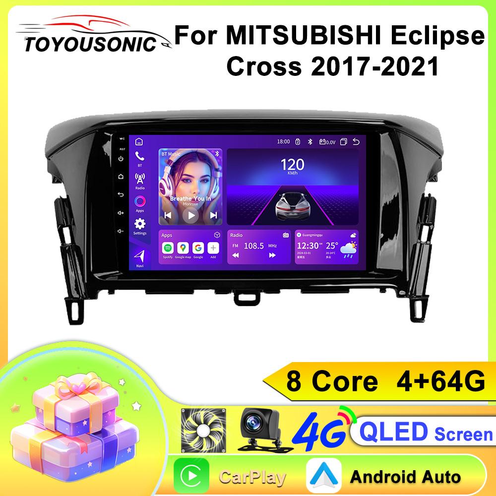 For MITSUBISHI Eclipse Cross 2017-2021 Navigation GPS Android Car Radio  Multimedia Player Stereo wifi+4G Carplay auto video