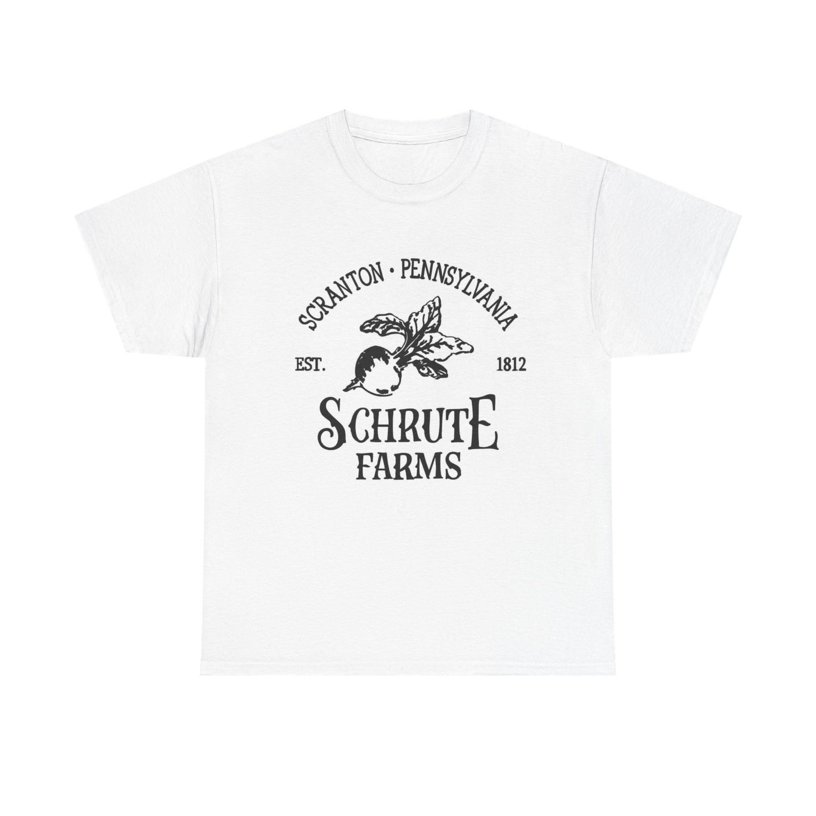 Schrute Farms Graphic T Shirt Mens Womens Tees Top The Office Unisex Heavy Cotton Tee 4XL