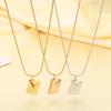 Stainless Steel Mini Book Locket Necklace for Women Men Envelope Locket Openable Pendant Jewelry Romantic Gift for Couples