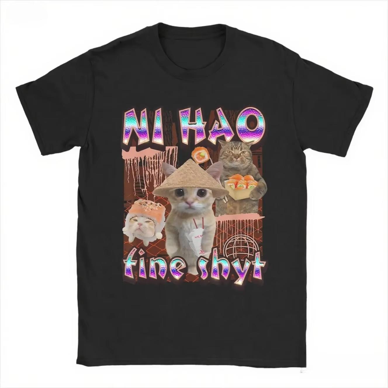 

2025Tshirt Unisexs and Womens Printed Tshirt Funny Cat Summer Clothes Cotton Summer Clothes Tshirt High Quality Street Clothes 4XL