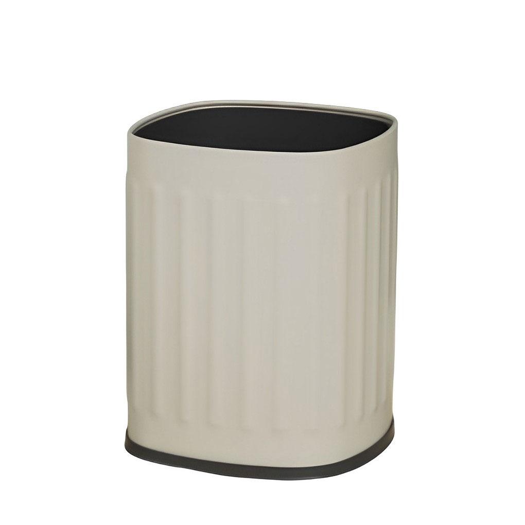 Cheap Trash Can No Lid Stainless Steel DoubleLayer Garbage Bin Kitchen