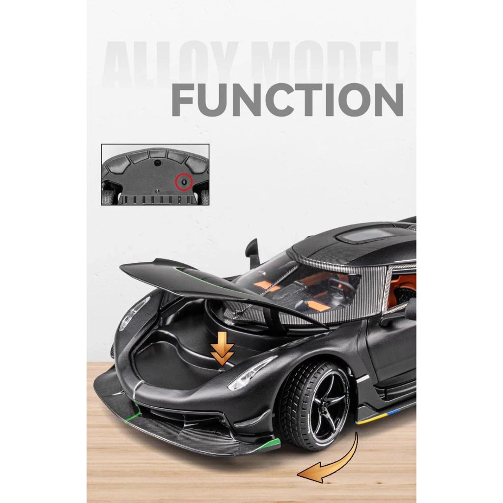 1/24 Koenigsegg Jesko Supercar Diecast Model Alloy Metal Car Classic Collections Hobbies Sentiments High Simulation Decorations Gift Friend