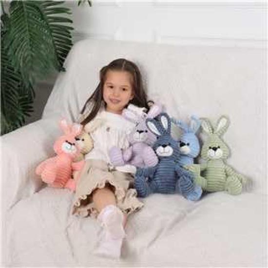 Aprikos Lamm Creme Cord Kaninchen Plüschtier, Weich und Niedlich, Flauschiges Creme Cord Kaninchen für Jungen und Mädchen, 23cm