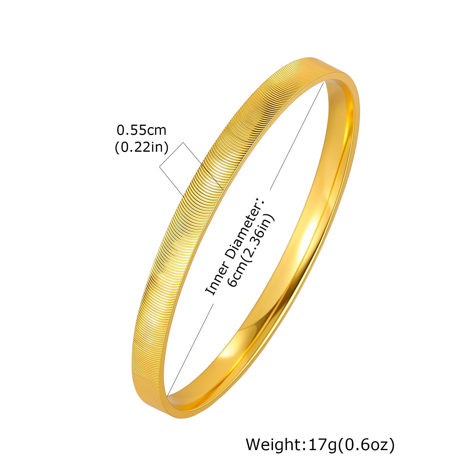 

Classic Round Bangle Bracelet for Women Girls, Modern Stainless Steel Stack Bangle Tarnish Free Fashion Jewelry Gift