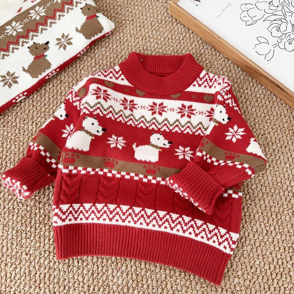 Kids' Year of the Horse Winter Sweater - New Year Style for Boys, Available for Small and Medium Children