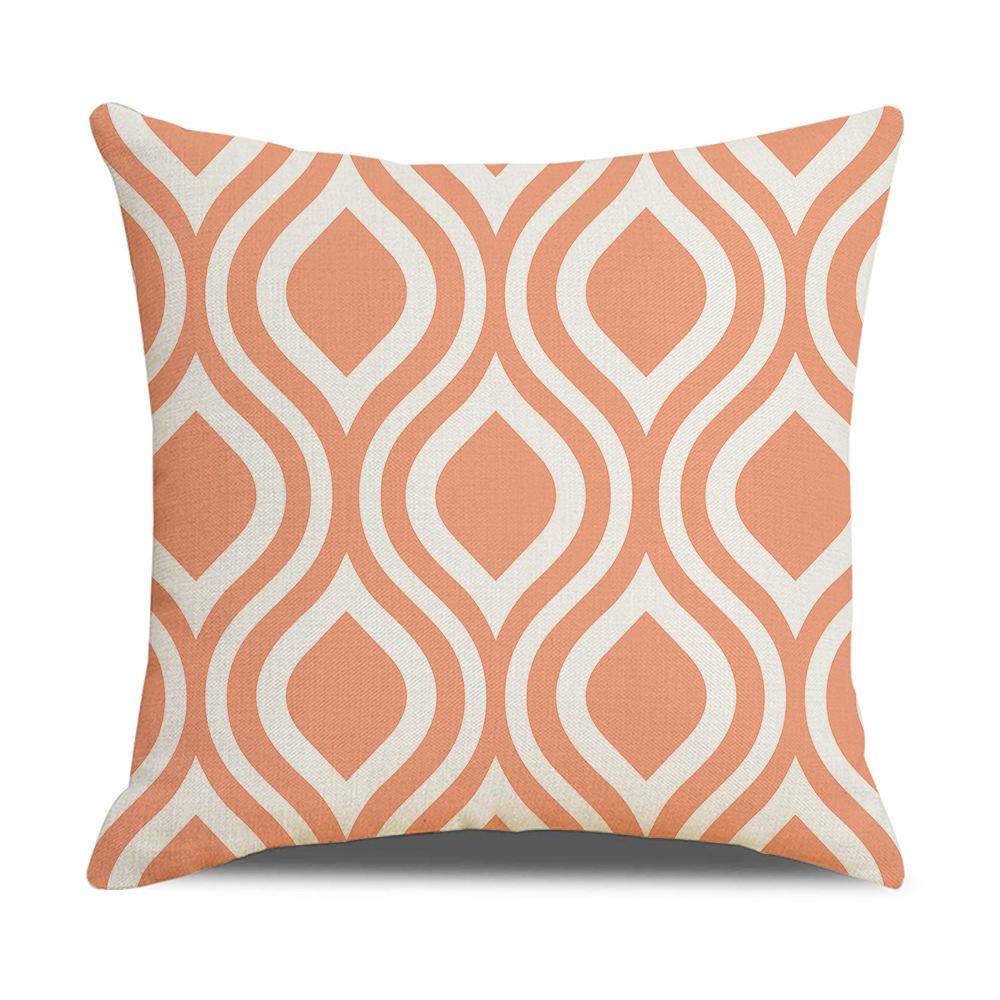 Nordic Geometric Decorative Pillow Sofa Cushion Cover Modern Home Decor Square Pillowcase Peach Skin Pillowcase