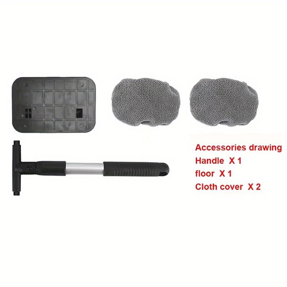 

Car Windshield Cleaning Tool Set 2 Cleaning Towel Spray Bottle Telescopic Long Handle Defogging Brush Glass Clean Dust Remover серый