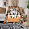 1PC Wolf Elements printed blanket, all season lightweight home office outdoor nap multifunctional blanket A8
