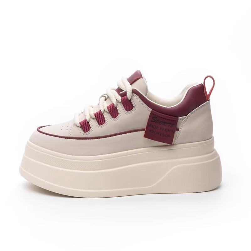 Fashion White Casual Shoes Hidden Heels Women Platform Wedge Sneakers Ladies Leather Golden Shoes Female Krasovki Tenis Feminino Casual