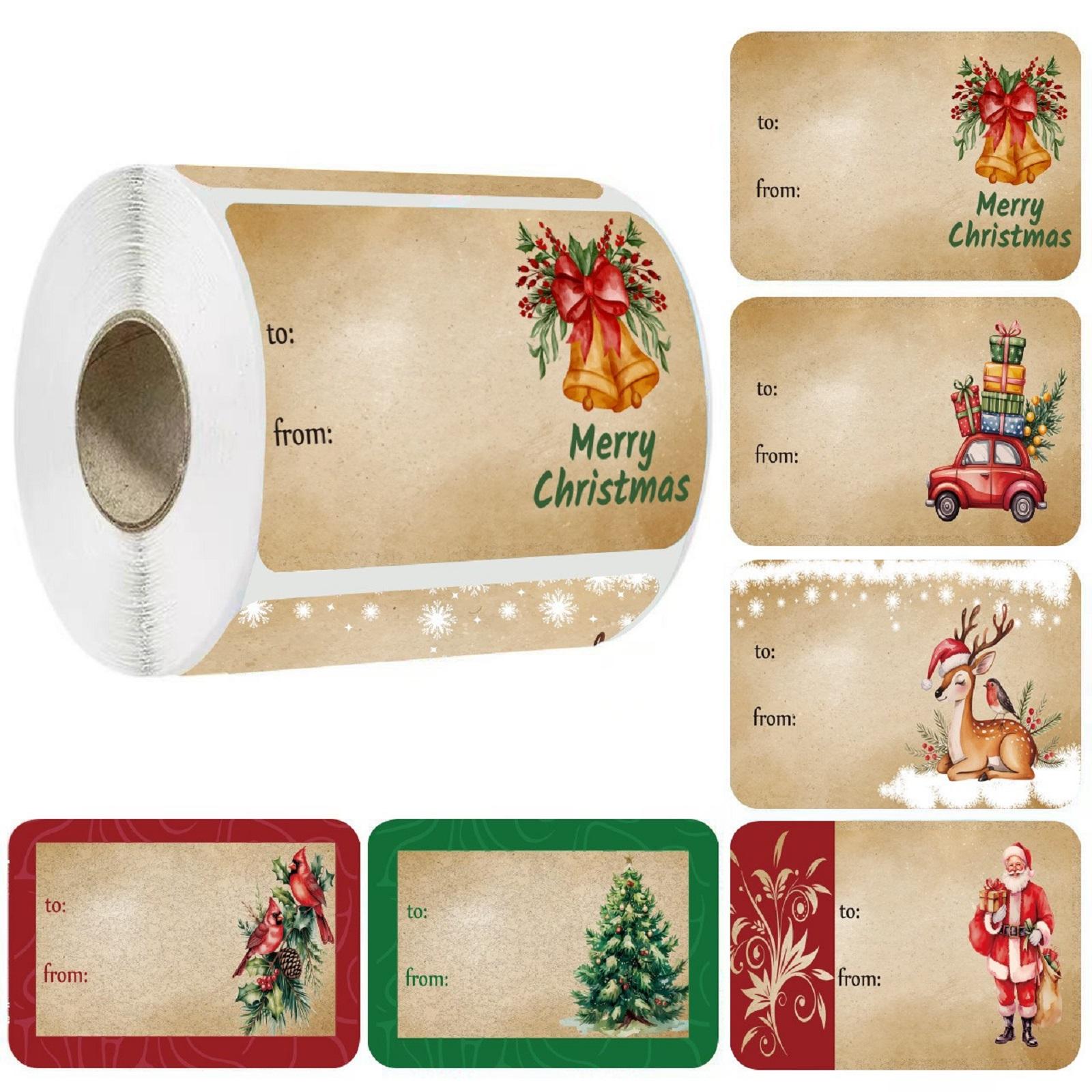 

500pcs Christmas Gift Tags - Gift Tags For Christmas Presents - For Women Men Kids - Christmas Wrapping Paper - Christmas Decorations - One Size