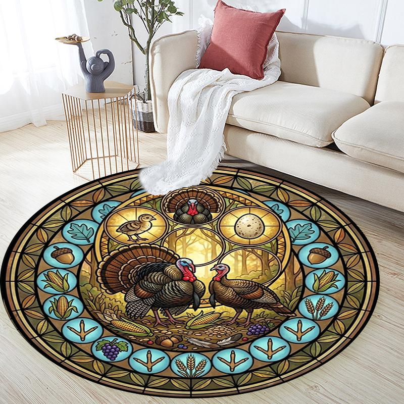Bird Life Cycle Round Area Rug Under Office Chairs Bedroom Living Room Home Decor