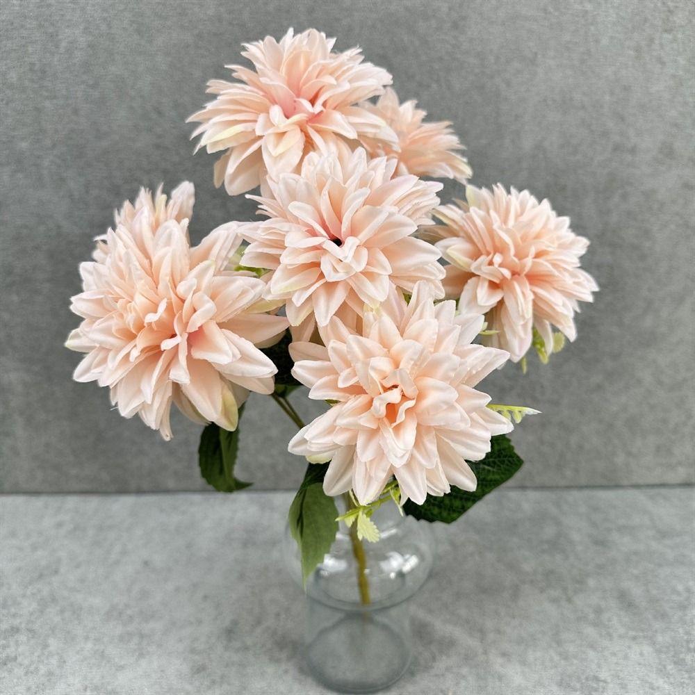 Silk Petals Dahlia Artificial Flower 7 Heads Faux Flower Simulation Flower Living Room Decor