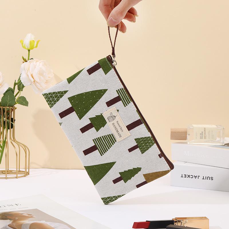 Cartoon Cotton Makeup & Pencil Case - Multifunctional Zippered Storage Bag