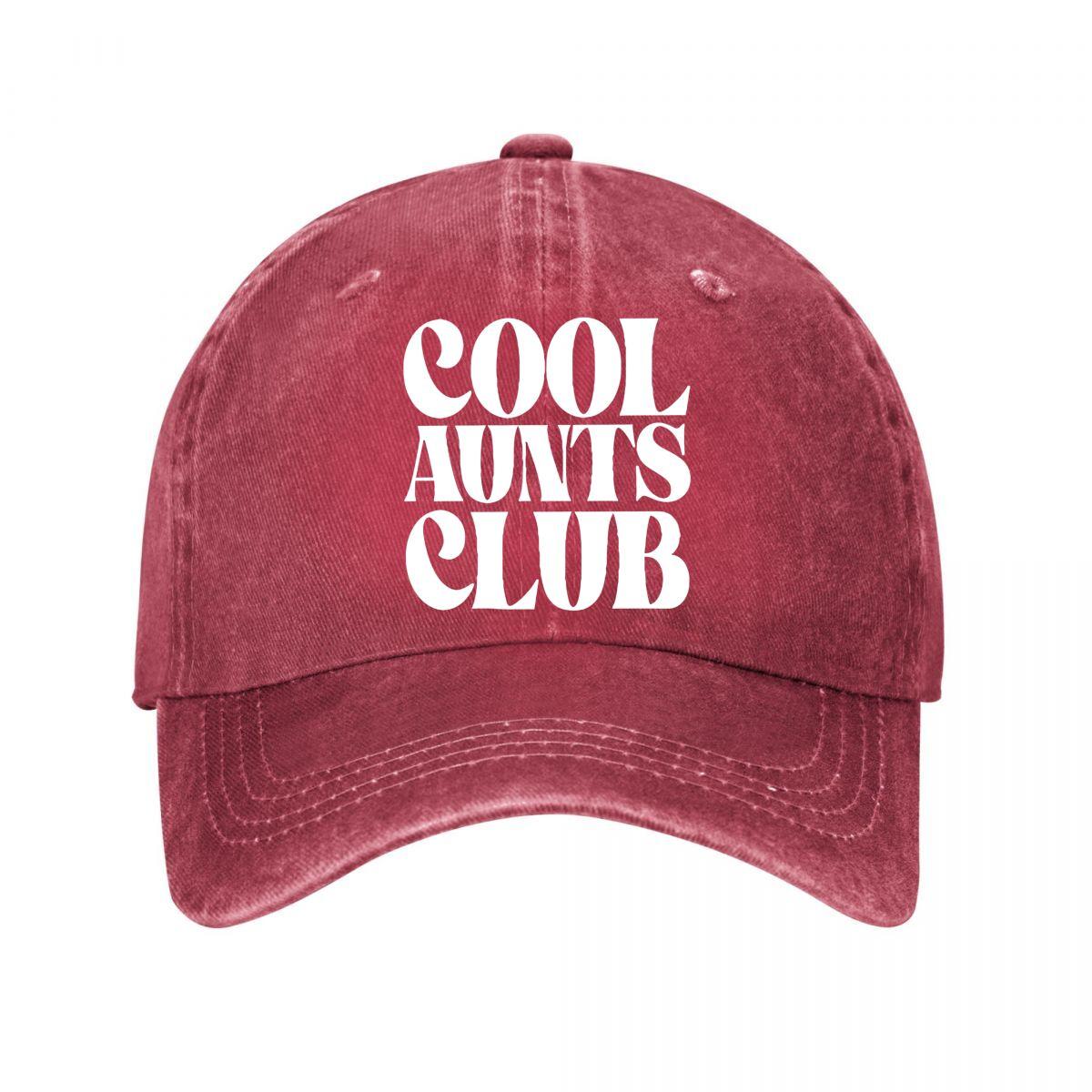Cool Aunts Club Baseball Cap New Vintage Washed Cotton Baseball Cap Parent Kids Sun Hats Adjustable