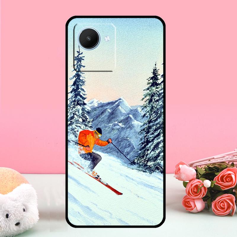 

Skiing Snow Snowboard Ski For Realme 15 13 10 11 12 14 Pro Plus C55 C71 C75 C67 C63 C61 C53 C35 C65 GT6 GT7 Pro Case Realme 14 Pro Plus