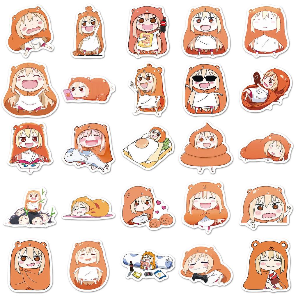 50 Himouto! Umaru-chan Anime Aufkleber - Niedliche Wasserdichte Cartoon-Deko für Thermosbecher & Computer