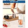 CIRCLE JOY Manual Pepper Mill, Spice Mill for Professional Chefs, Refillable Pepper Shaker, Ceramic Blade, Adjustable Coarseness, BPA-Free 180ml Glass