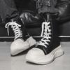 2025 Men's High-Top Thick-Soled Zipper Martin Boots - Fashionable and Versatile Autumn Footwear
