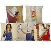 Oil Painting Assyrian Portraits Woman Art Decorative Sofa Cushion Cover Pillowcase