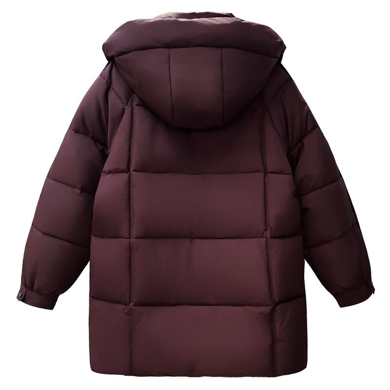 Mode Damen Winter Lange Mäntel Kapuze Übergröße Locker Dick Warm Parkas Damenjacken