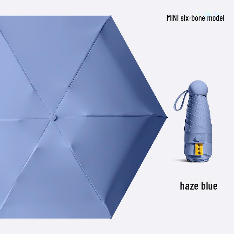 50% Folding Women's Dual-Purpose Mini Portable Pocket Capsule Umbrella - High-Grade Sun Protection