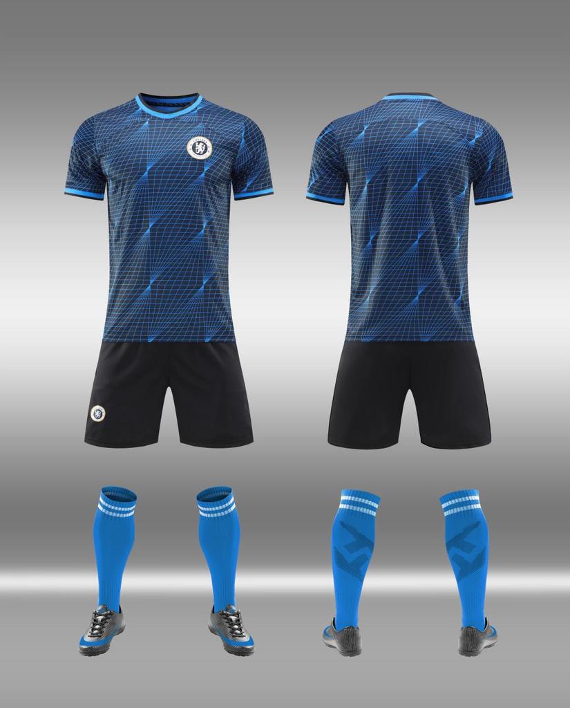 Adult football jersey set Boys Messi C Luo jersey Primary school girls class game training jersey customization