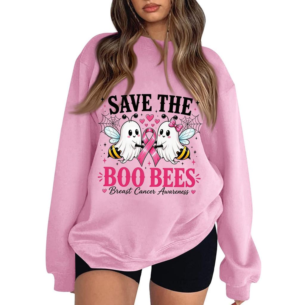 Women's Stylish Casual Long Sleeve Neck Printed Pullover Sweatshirt