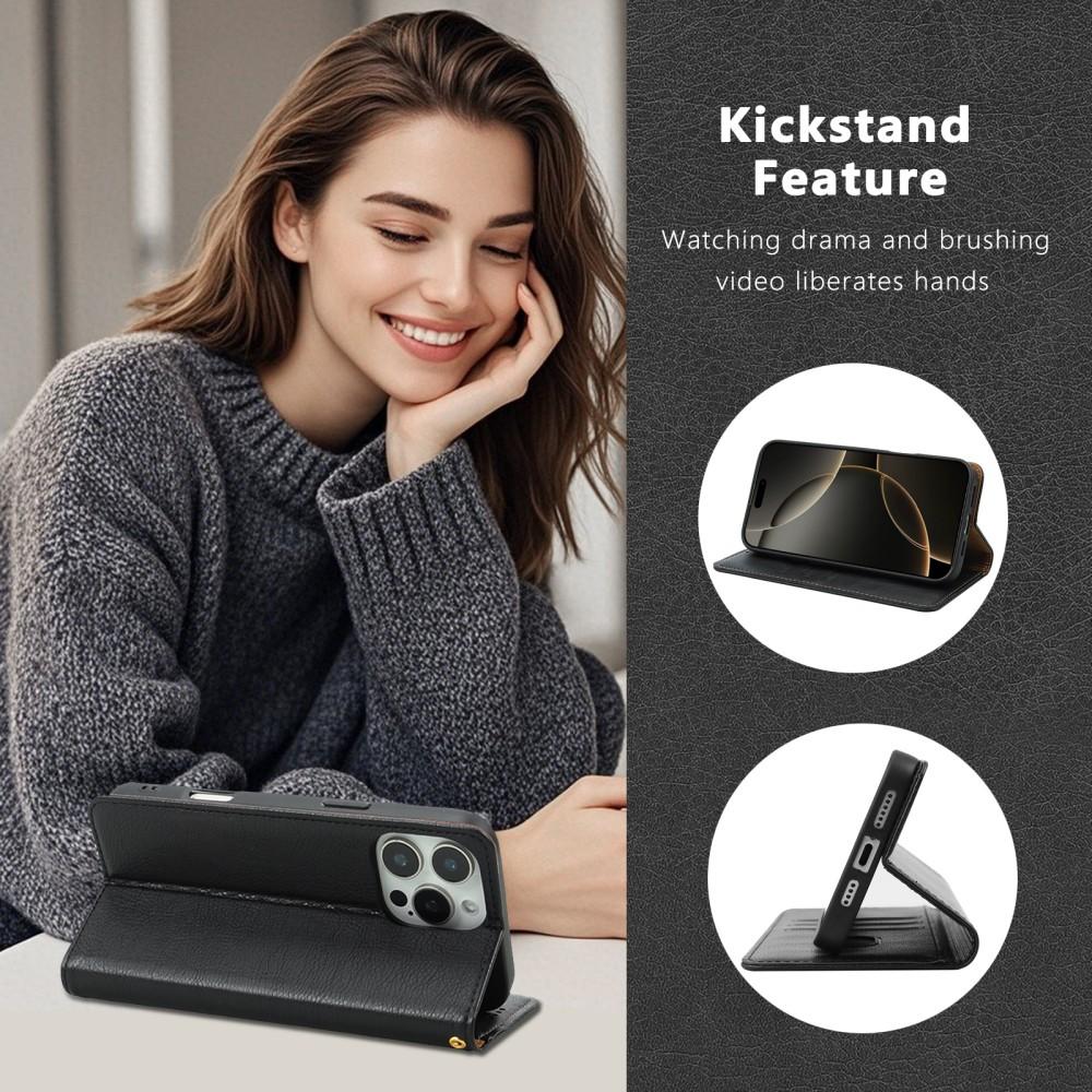 RFID Wallet Mobile Phone Case for iPhone 17 Air 16 Plus 15 Pro Max 11 12 13 Mini S24 Flip Folio Cover Magnetic Leather Purse Bag