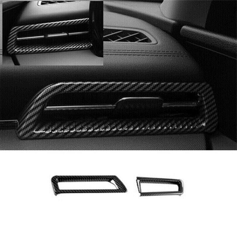 2pcs Carbon Fiber Dashboard Side Air Outlet Vent Cover Trim For Kia K5 -