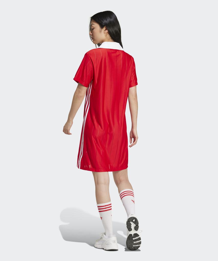 ADIDAS 3S Pinstripe Dress - Red / Ix5508