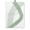 Boho Green Sun Lines Rainbow Leaves Geometry Abstract Posters Prints Wall Art Canvas Painting Pictures For Living Room Bar Decor