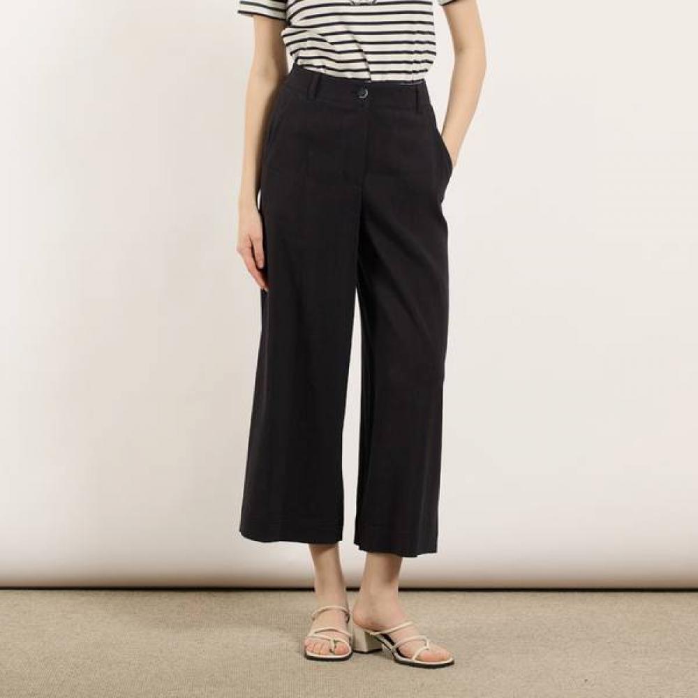 Bcbg Semi Wide Linen Pants Back Banding B5m3p318 beige (72)/66