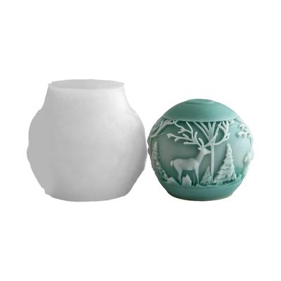 Sphere Shape Silicone Candle Mold Easy Releases Design Christmas Ball Ornament Home Decoration Soap Making Mould