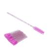 50pcs Disposable Eyelash Brushes Portable Mascara Brush Wands Applicator Makeup ToolPurple
