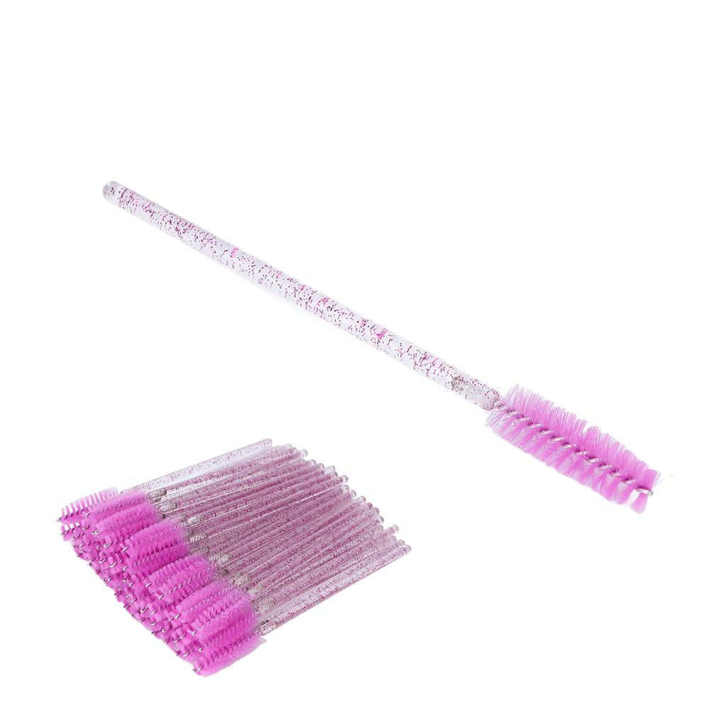 50pcs Disposable Eyelash Brushes Portable Mascara Brush Wands Applicator Makeup ToolPurple