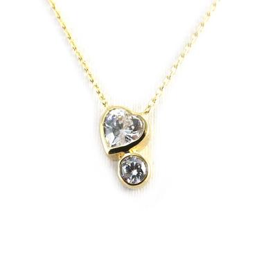 [M0923] - White 'Love' Gold-Plated Necklace