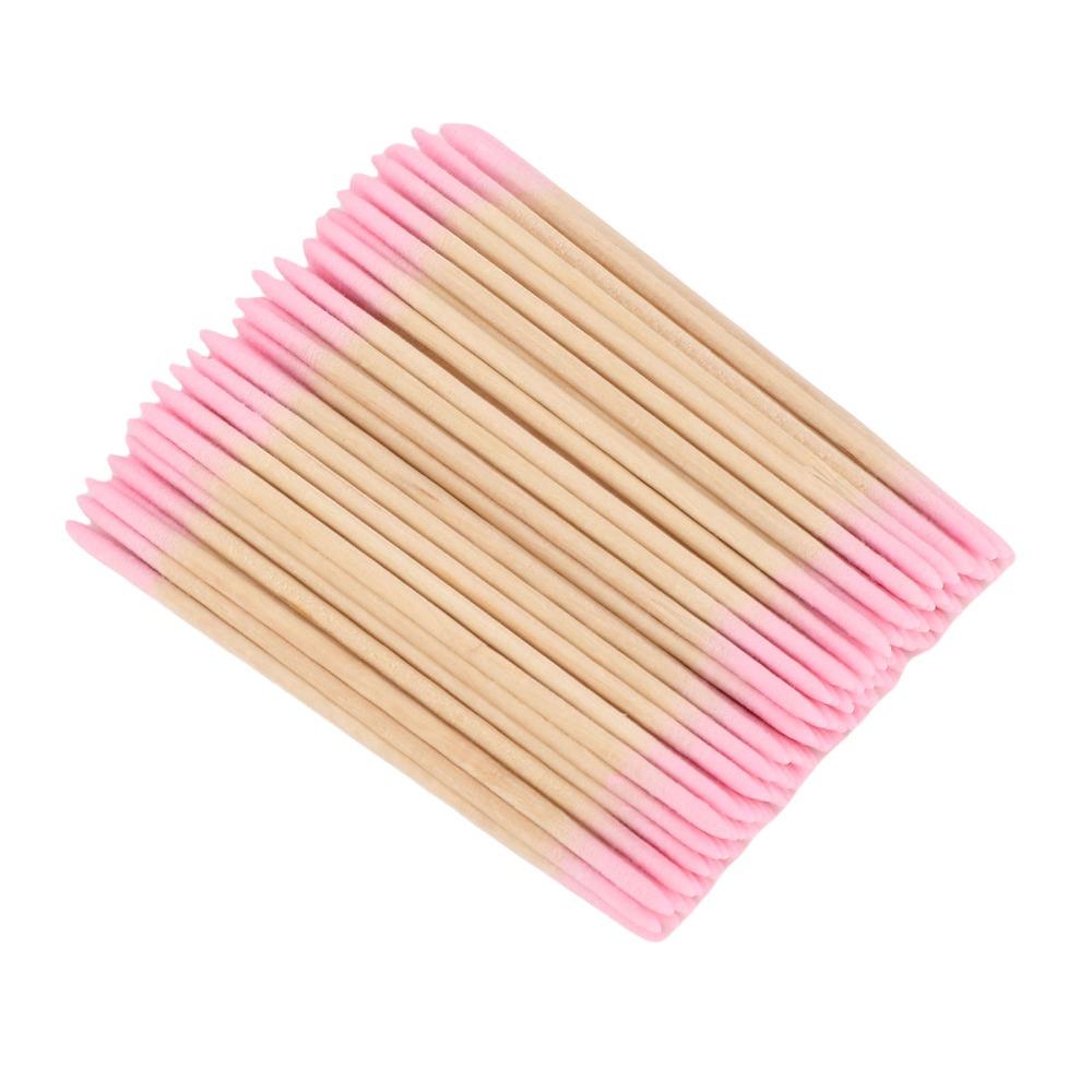10 Bags Wooden Stick Body Double Pointed Cotton Swabs  Eyeliner & Cosmetic Touch-Up Work