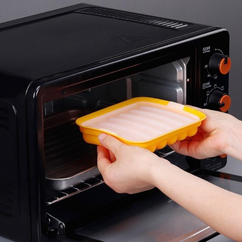 Silicone Sausage Mold DIY Homemade Hot Dog Burger Molds Non-Stick Oven/Microwave Safe Reusable Baking Accessories for Cakes Pies